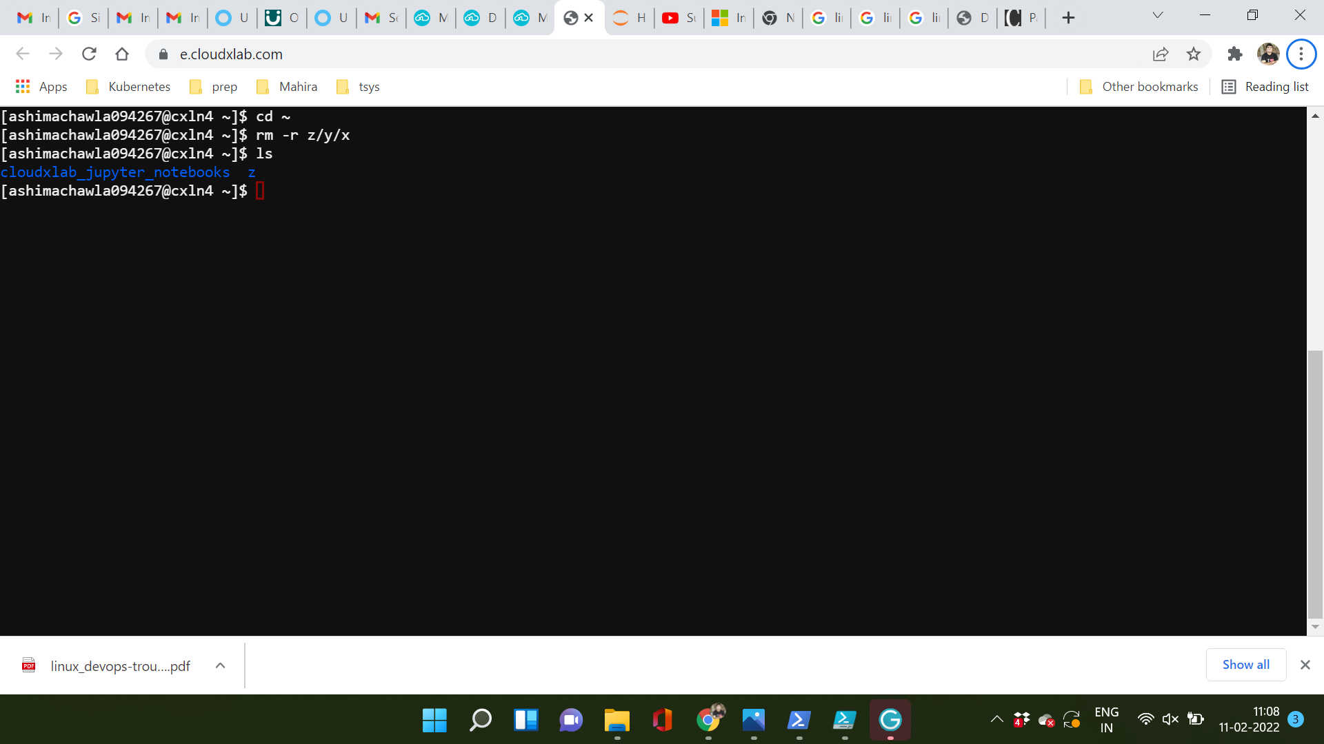 Delete a file | Automated hands-on| CloudxLab